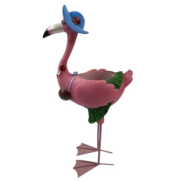 Tropical Pink Flamingo Family Flock Set 3 Tea Votive Candle Holders Beach Ocean - Picture 11 of 15